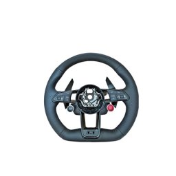 Volan sport din piele pentru Audi dupa 2011, flat-bottom, cu padele (OCH-01)