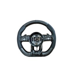 Volan sport din piele perforata, flat-bottom, compatibil Mercedes 2006-2010 (OCH-13)
