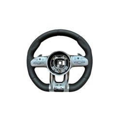 Volan sport din piele, flat-bottom, cu padele, compatibil Mercedes 2011-2021