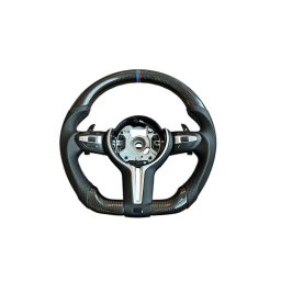 Volan sport din piele si carbon pentru BMW Seria 5/6/7 F10-F13, F01-F02 (OCH-06)