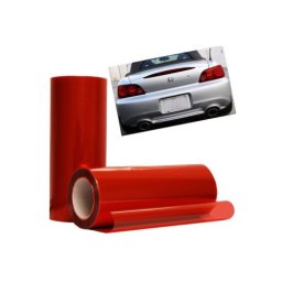 Rola folie protectie faruri si stopuri TPH rosie premium, auto-regeneranta, 0,6x10 m
