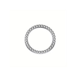 Ornament argintiu universal pentru buton Start-Stop, cu cristale, 3.7 cm (JS-21)