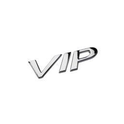 Emblema metalica VIP crom pentru auto, 7,2 x 3 cm (JS-16)