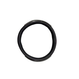 Husa volan neagra din imitatie piele, cu insertie masaj, marimea M 37–38 cm