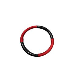 Husa volan M (38 cm) imitatie piele cu aspect carbon, negru/rosu – WK-1402