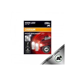 Becuri LED pozitie Osram W5W Night Breaker 12V 1W, omologate RAR, set 2