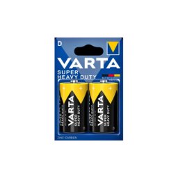 Set 2 baterii Varta Super Heavy Duty R20/D 1.5V Zinc-Carbon, 556342