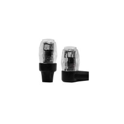 Set capace valve cu LED reincarcabile USB-C, senzor miscare, 2 buc