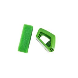 Regenerator pentru lamele stergator auto, set cu burete, ABS verde FS-6147