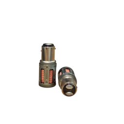 Set 2 becuri LED BAY15D 1157 2 faze, 84 SMD, Canbus, rosu, 12–24V, 1000 lm