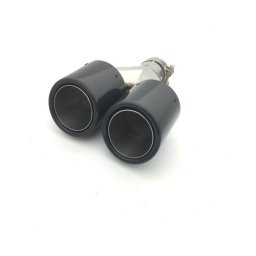 Ornament toba auto cu carcasa din carbon lucios 7,6 cm, cod 20S101-76