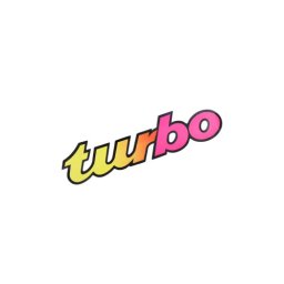 Abtibild Turbo auto 50x13,5 cm rosu-galben, decorativ pentru exterior si interior (T01)