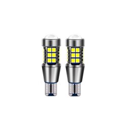 Set 2 becuri LED T15 W16W 27SMD 3030 Canbus, 12V, 800 lm, alb 6000K
