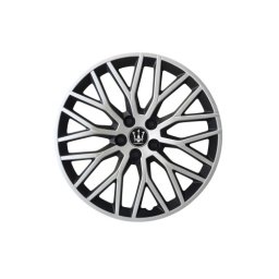 Set 4 capace roti Evo 15 inch, negru-argintiu, pentru jante din otel (WF3-1SL-15)