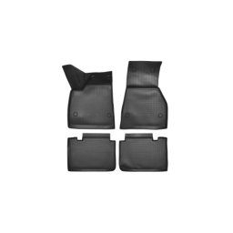 Covorase cauciuc tip tavita pentru Tesla Model S 2012+ set 4 buc, negre