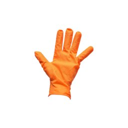 Manusi din nitril portocalii nepudrate Diamond Grip, 50 buc (M/L/XL)