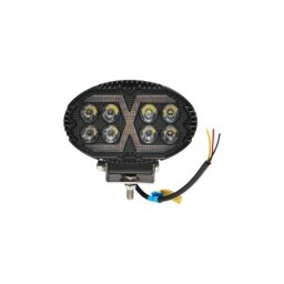 Proiector oval LED 24W cu DRL galben, 9–80V, carcasa aluminiu IP67 (DISPV95)