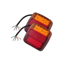 Set lampi spate LED 12V 110x105 mm cu 5 functii si iluminare numar, stanga/dreapta