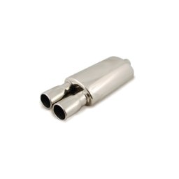 Toba sport inox dubla universala, intrare 60 mm, iesire 2x70 mm, 550 mm