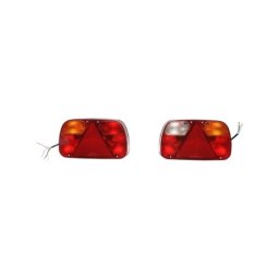 Set lampi spate 12V BK69030 237x137x57 mm, stanga + dreapta, cu triunghi reflectorizant