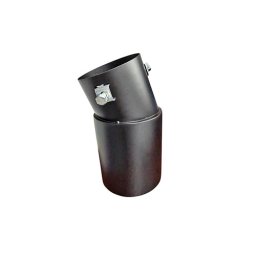 Ornament toba universal din inox, negru mat, diametru 76 mm, prindere cu surub (M82)