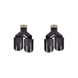 Ornament toba dublu din carbon forjat, intrare 63 mm, stanga/dreapta, OEM NXMS89-63