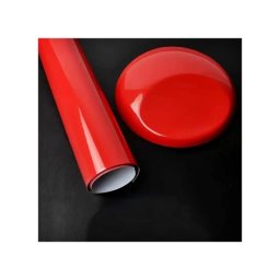 Folie autocolanta auto din PVC rosu lucios 1.52 x 1 m, cu tehnologie eliminare bule