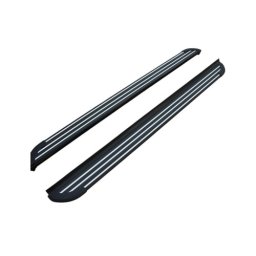 Set praguri universale auto 183 cm, fara sistem de prindere, negru cu insertii