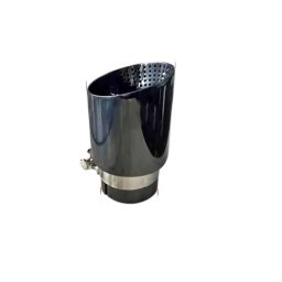 Ornament toba auto negru din inox, intrare 63 mm, montaj universal TY-E234