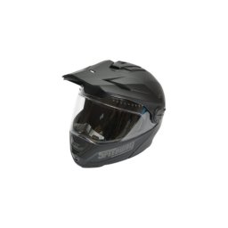 Casca motocross integrala Lion L, negru mat, viziera transparenta si ochelari soare UV400