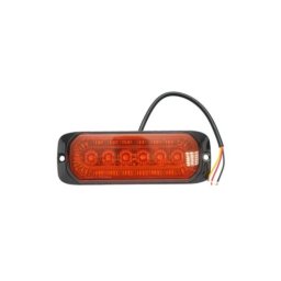 Lampa laterala stroboscopica LED galbena 12-24V, 9 functii, 132x46x19 mm