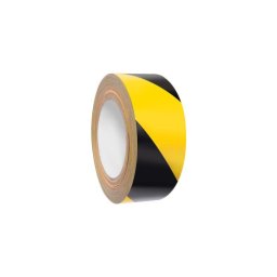 Banda delimitare santier negru/galben 5 cm x 200 m, polietilena (YB5200)