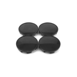 Set 4 capace jante auto 56 mm, negru lucios, clips 6 mm, ABS (LGG-010)