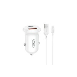 Incarcator auto mini 30W cu USB-C + USB-A, cablu Type‑C 1 m, XO-CC69