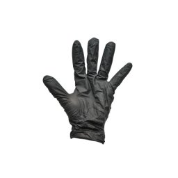 Manusi nitril negre nepudrate, marimea S, textura aderenta pe degete, 100 buc