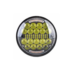 Proiector LED auto 90W cu 2 faze si DRL galben 12–24V, mufa H4, IP67