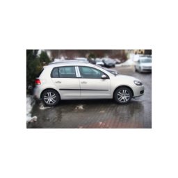 Set 4 bandouri protectie usi pentru Volkswagen Golf VI Hatchback 2008–2012, negru satinat