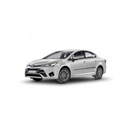 Set 4 bandouri protectie usi pentru Toyota Avensis Sedan 2008–2018, PU, negru satinat (F-20)