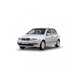 Set 4 bandouri protectie usi Skoda Fabia I Hatchback 1999–2007, negru satinat (F-11)