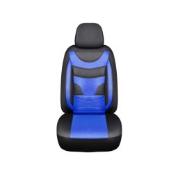 Set huse auto universale 11 piese, negru cu albastru, pentru scaune fata/spate