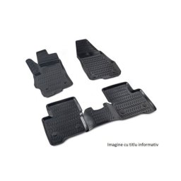Set covorase cauciuc tip tavita pentru Audi Q5 II (2018+) TPE, negre, 4 piese