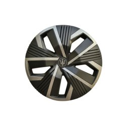 Set 4 capace roti Evo 14 inch, negru-gri antracit, pentru jante otel