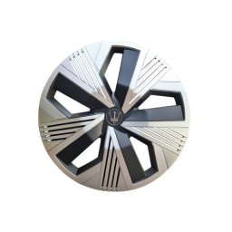 Set 4 capace roti Evo 16 inch, argintiu-negru, ABS rezistent (WR3-3BK-16)