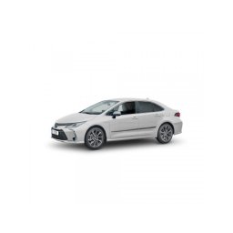 Set 4 bandouri protectie usi pentru Toyota Corolla Sedan 2013-2019, PU, negru satinat (F-16/20)