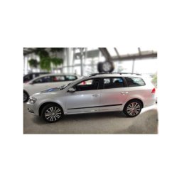 Set 4 bandouri protectie usi pentru VW Passat B7 Combi 2010–2014, negru satinat