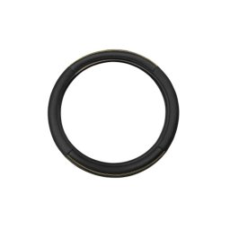 Husa volan auto premium M 38 cm, imitatie piele, negru cu linie galbena