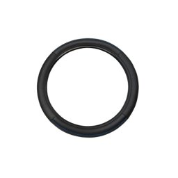 Husa volan premium 38 cm din imitatie piele, negru cu linie albastra (WPU02C)