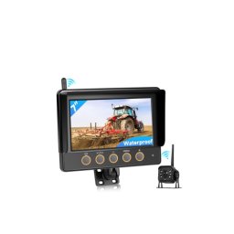 Monitor auto wireless 7 inch IPS cu camera marsarier AHD waterproof 12–36V