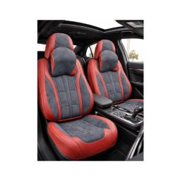 Set huse scaune auto universale fractionate 9D Premium rosu/gri antracit