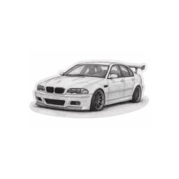 Abtibild decorativ masina sport pentru exterior, autocolant rezistent, 13x7 cm (XL-23)